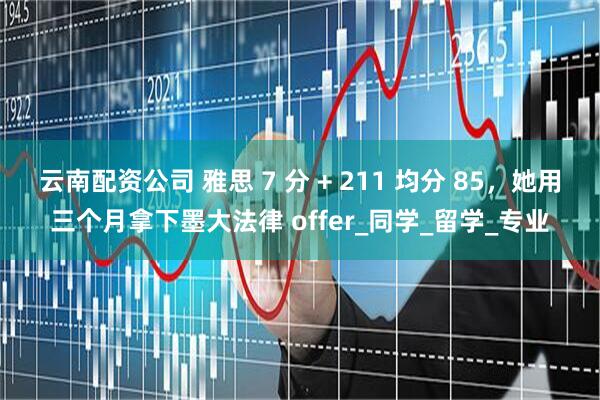 云南配资公司 雅思 7 分 + 211 均分 85，她用三个月拿下墨大法律 offer_同学_留学_专业